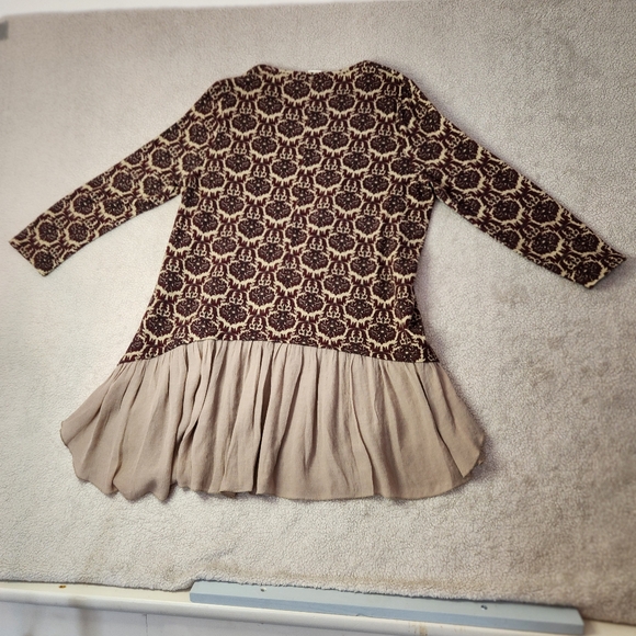 Paisley Vine Women's 1x Boho Chic Tunic Dress Rayon/Polyester/Spandex Floral - Picture 3 of 4